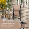 Patio Folding Dining Chairs Adjustable Outdoor Reclining Chairs w/Armrests