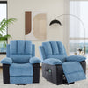 Electric Recliner Sofa Massage Heated Vibration Armchairs Storage Chairs Grey