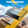 Car Roof Rack Basket Truck Cars Cargo Top Luggage Carrier w/ Wind Shield Fence