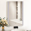 Rectangular White Bathroom Mirror 3 Colors LED Lights Wall Mounted Dimmable IP44