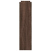 Narrow Storage Trolley 4 Tier Brown Oak Engineered Wood