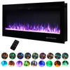 50 Inch Inser Wall Mounted Electric FireplaceLED Flame Heater Control UK