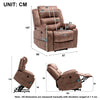 Electric Lift Recliner Chair Heat Vibration Upholstered Massage Overstuffed