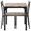 6Pcs Dining Table & Chairs Set Kitchen Furniture With Storage Bench Space-Saving