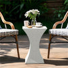 FATIVO Concrete Side Table Square Terrazzo Coffee Table Weather-Resistant Porch