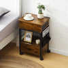 Side Table Coffee Table End Table NightStand Bedside Table with Charging Station
