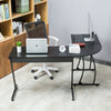 L-Shaped Corner Computer Desk PC Laptop Wood Table Workstation Home Office Black