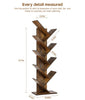 Tree Bookshelf 9 Tier Free Standing Tree Wood Shape Desk Bookcase Display Rack