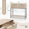 2-tier Console Table Living Room Home Long Sofa Side Table w/Drawers