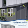 BIRCHTREE 4x8ft Lean To Garden Shed Metal Storage Tool House Pent Roof Grey