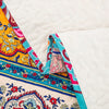 Boho Patchwork Bedspread Quilte Set Throw Rugs Bedding Double Size Pillowcases