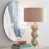 Oval Wall Mirror Self Adhesive Stick Decor Bathroom Glass Vanity Mirror Modern