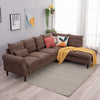 L-Shaped Corner Sofa, Sectional Couch with Built-in USB Port Chaise