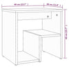 Bed Cabinets 2 pcs Brown Oak 40x30x40 cm Engineered Wood