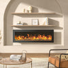 LED Fireplace Media Wall Fire Wall Mounted / Standing Electric Heater 40inch UK
