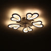 Chic LED Ceiling Fan Light 3-Color Dimmable Lighting Flower Shape Chandelier 50W