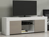 Modern TV Unit Stand Cabinet Sideboard Grey High Gloss Doors with LED Lights