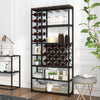 Industrial Floor Wine Rack Freestanding Wine Storage Organizer Shelf Display