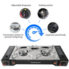 Portable Double 2 Burner Gas Stove Camping Butane Cooker Barbecue Gas Cannister