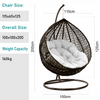 Hanging Egg Chair Rattan Outdoor Indoor Patio Garden Swing Chairs With Cushion