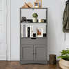 Kitchen Cupboard Bathroom Cabinet Freestanding Storage Cabinet Bookcase W/2 Door
