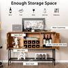 Drink Bar Cabinet Modern Sideboard Wine Rack Cupboard Bottle Storage Unit Brown