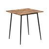Kitchen Breakfast Dining Table and 2 Chairs Set Padded Seats Metal Frame Modern