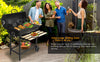 Heavy Duty Large Charcoal Barrel BBQ Grill Garden Barbecue Mini Smoker W/Wheels