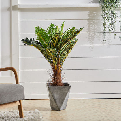 90cm Artificial Phoenix Palm Tree Fake Tropical Plant with Pot Home Office Decor