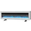 Bedroom 50inch Electric Fireplace LED Fire Flames Wall/Freestanding Heater White