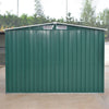 Large 10ftx8ft Peak Roof Metal Apex Garden Shed Outdoor Tool Storage FREE BASE