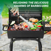 Charcoal Grill BBQ Barbecue Smoker Outdoor Pit Patio Cooker for Picnics Party UK