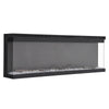 Remote 40inch Fireplace Wall Inset Electric Fire 9 LED Flame 3-side Glass Heater