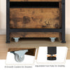 Storage Ottoman Bench Flip Top Storage Chest with 2 Drawers Wooden Storage Bench