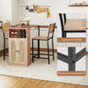 3-Piece Bar Table and Chairs Set Counter Height Kitchen Table