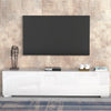 White Floating TV Unit Cabinet Wall Mounted TV Stand with LED Lights UK stock