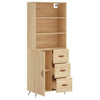 Tidyard Sideboard Buffet Cabinet Grey Sonoma 69.5x34x90 Engineered Wood B7O8