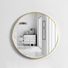 50CM Round Bathroom Wall Mounted Mirror Vanity Mirror Brushed Gold Metal Frame