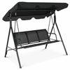 Garden Swing Chair 3 Seater Hammock Patio Outdoor Sun Shade W/ Adjustable Canopy