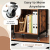 Record Player Stand With Charging Station Vinyl Storage Cabinet Rolling Table
