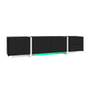 TV Stand 170 cm Black TV Unit Cabinet with Door Drawer Storage High Gloss Front