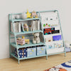 Bookshelf Bookcase with Children's Reading Room for 9 Storage Compartme Green