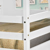 3FT Treehouse Bunk Bed Pine Wood Bed Frame Mid-Sleeper Kids Bed 90x190 cm White