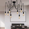 3/5/6 Industrial Metal Cage Spider Lamp Light Fitting Ceiling Chandelier Pendant