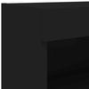 TV Wall Cabinets with in Black - Engineered Wood Modern Media Unit for A1C9