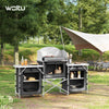 Picnic Table with Storage Camping Folding Portable Kitchen Unit Outdoor