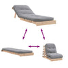 Futon Sofa Bed with 70x206x11 Solid Wood Pine E6J9