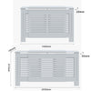 Radiator Cover Adjustable White Painted MDF Wood Cabinet Traditional Furniture