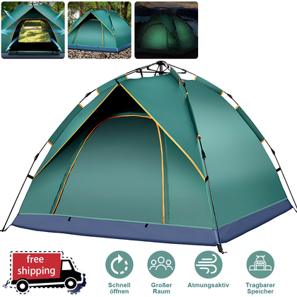 3-4 Person Man Tent Folding Camping Hiking Outdoor Beach Tent Waterproof UK