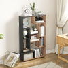 Costway 120cm Tall Bookshelf Modern Geometric Bookcase Book Storage Organizer